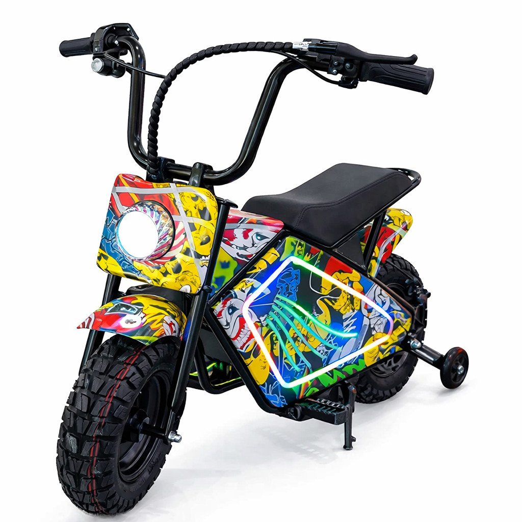 Mini Moto Elétrica 6,5 300w 60kg 21km/h Com Led Freio a disco - Infantil